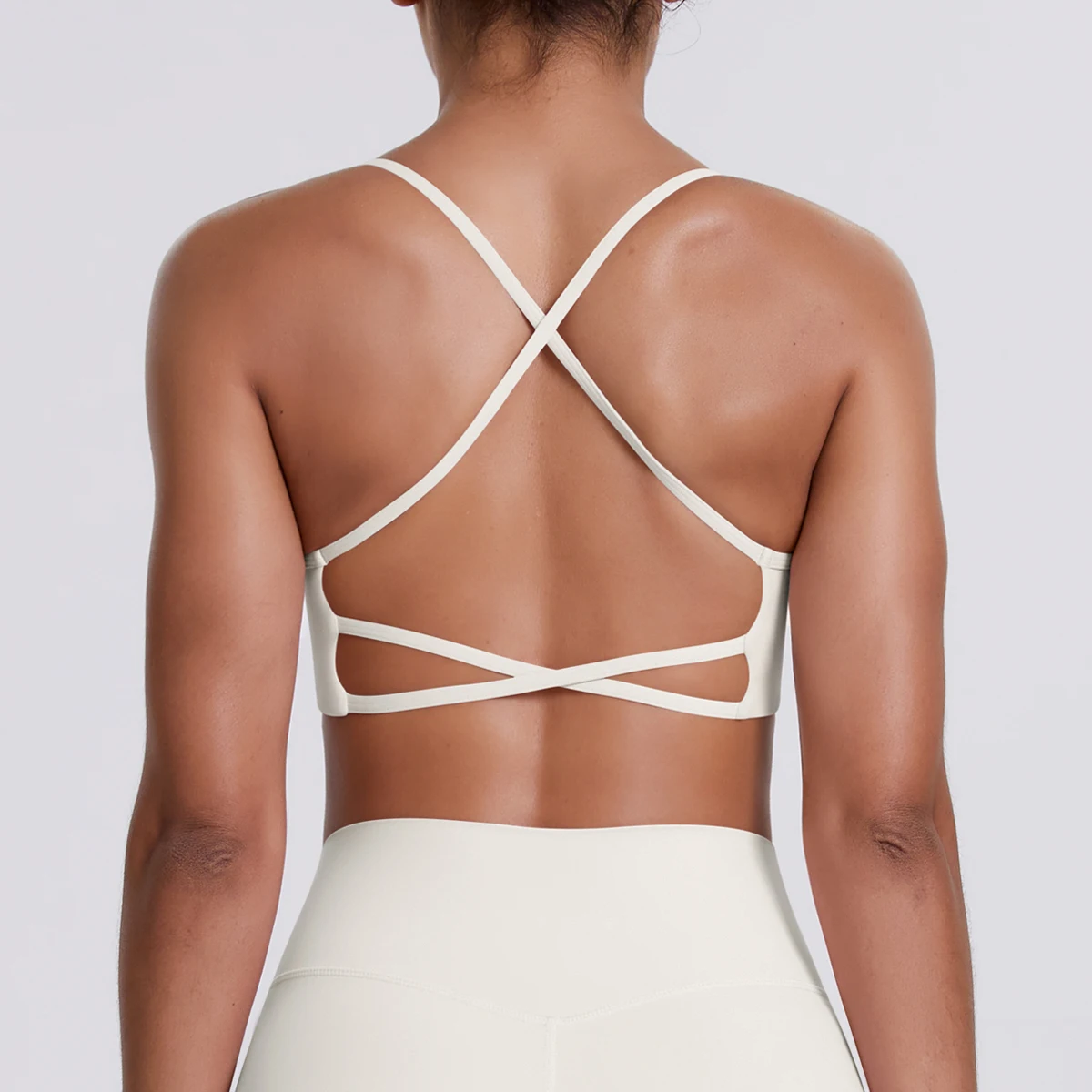 Sport-BH Nahtloses Yoga-Top Damen Fitness-Artikel Gym Active Wear Back Cross Workout Push-up Fitness Laufunterwäsche – Detail 13