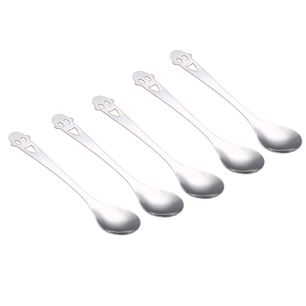 

5 pcs StainlessSteel Spoon HighPolish H for Home Restaurants Bars Cafe SmoothSurface SilverColor KitchenSupplies