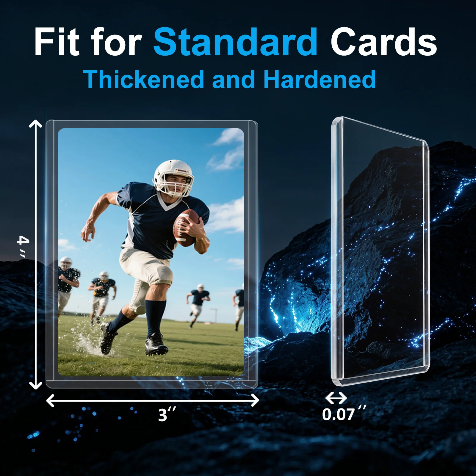 25-100PCS Trading Card Toploaders Card Sleeves 35P Top Loader Card Holder 3” X 4“ Card Protector for MTG TCG Sports Game Cards