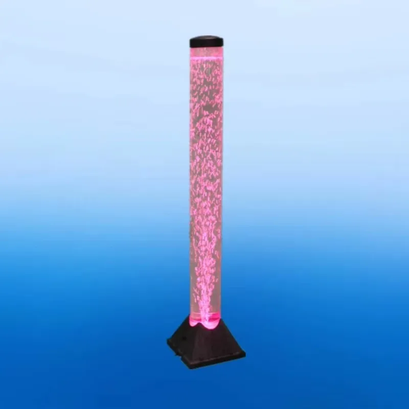 Lumière de colonne d'eau LED en acrylique sur pied avec télécommande