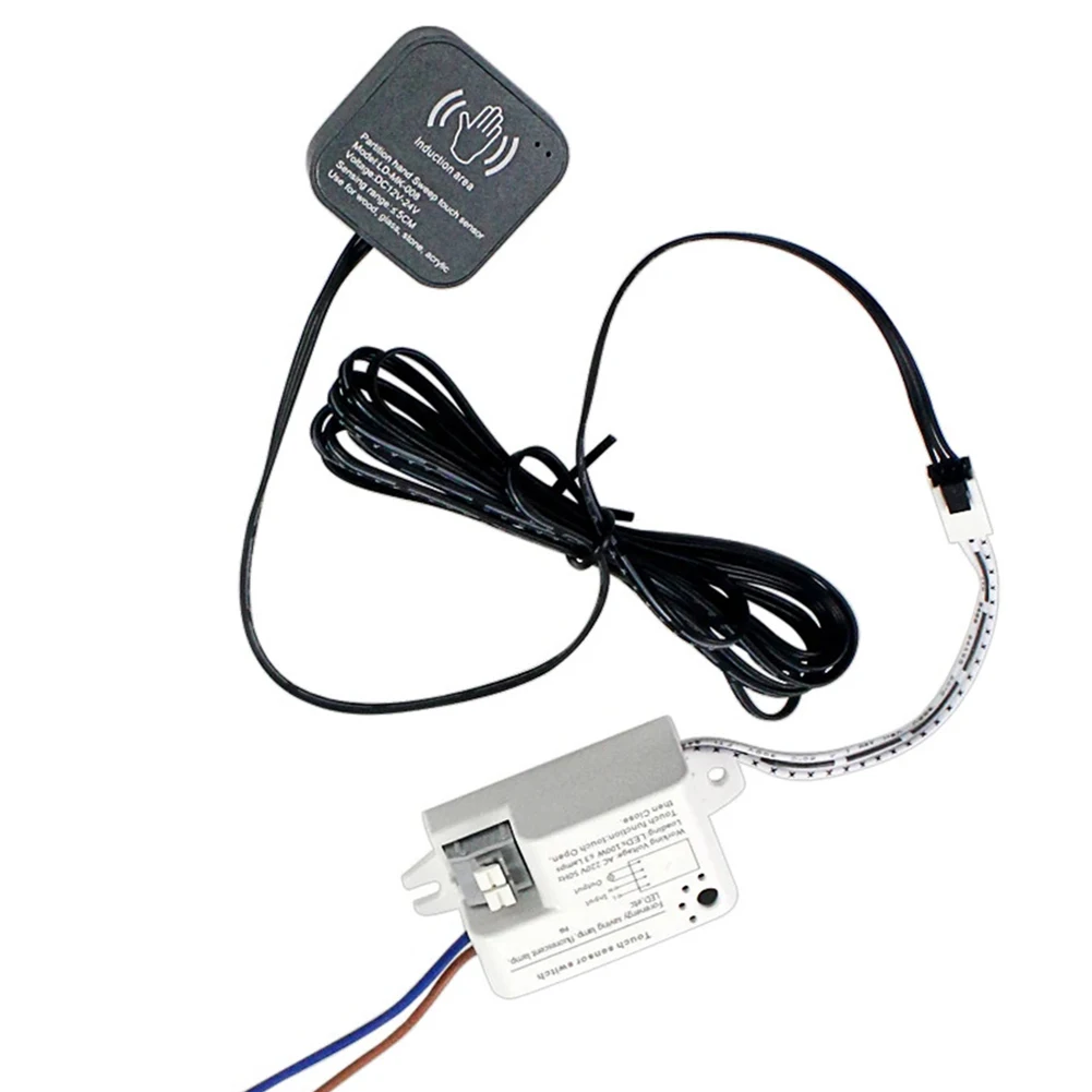 220V Partition Sensor Switch for Wardrobe Interior Light Control and Cabinet Shelving Illumination with Touch and Swipe Modes