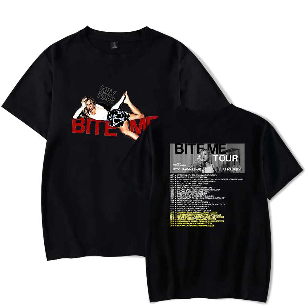 Reneé Rapp 2026 BITE ME TOUR Merch Tshirt Cool Print Tops for Men and Women Streetwear