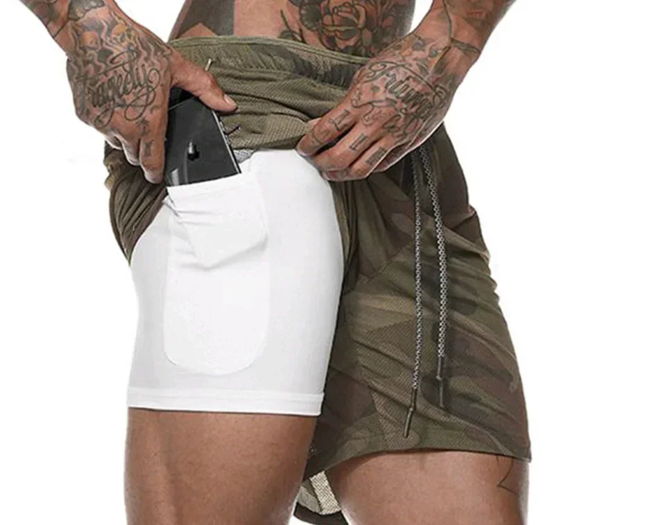 

MRMT 2025 Brand Summer Men's Double Mesh Five-point Camouflage Beach Short Pants for Male Scanties