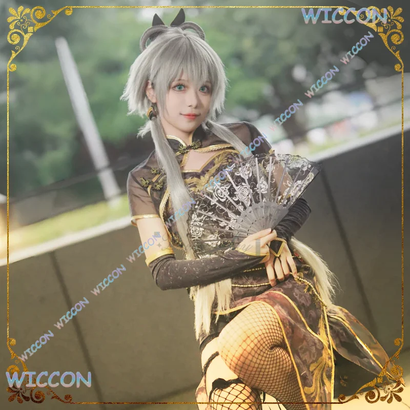 Аманда/Ло Тяньи Канарейка Чонсам Косплей Костюм Виртуальный Идол Парик Костюмы в китайском стиле Женское сексуальное платье Хэллоуин Карнавал Аманда/Ло Тяньи Канарейка Чонсам Косплей Костюм Виртуальный Идол Парик Костюмы в китайском стиле Женское сексуальное платье Хэллоуин Карнавал