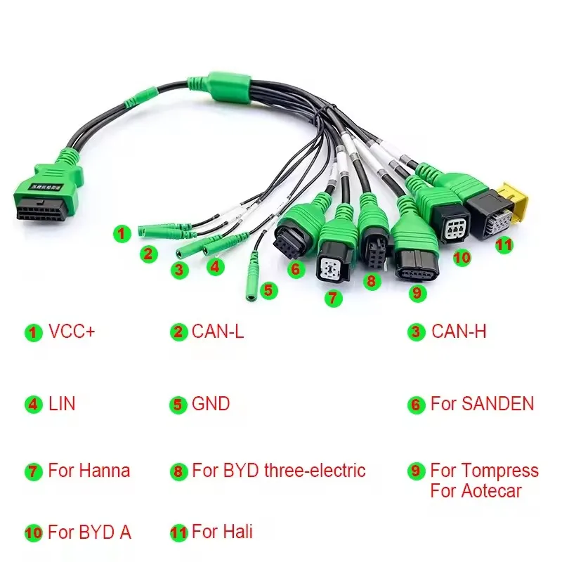 

For BYD New Energy Air Conditioner Compressor Detection Offline Universal Jumper Cable for Hanna/ Oteka/ Thompson/ Sanden/ Hali