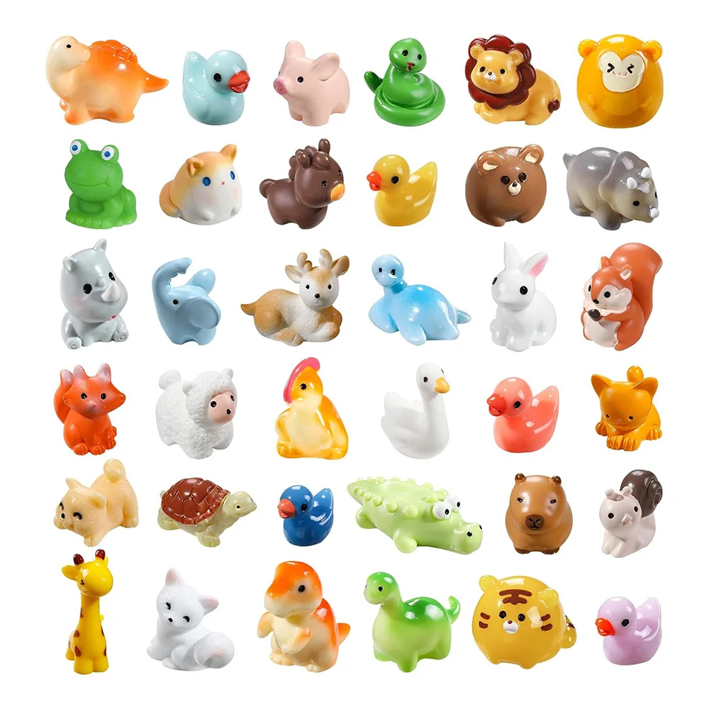 10/20Mini Resin Animals Miniatures, 40 Styles Tiny Animal Figures for DIY Micro Fairy Garden Landscape Crafts Accessories