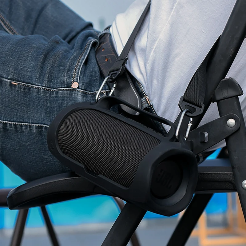 เคสซิลิโคน Tali bahu แบบพกพาสำหรับป้องกันซิลิโคนลำโพงบลูทูธสำหรับ Charge3 JBL