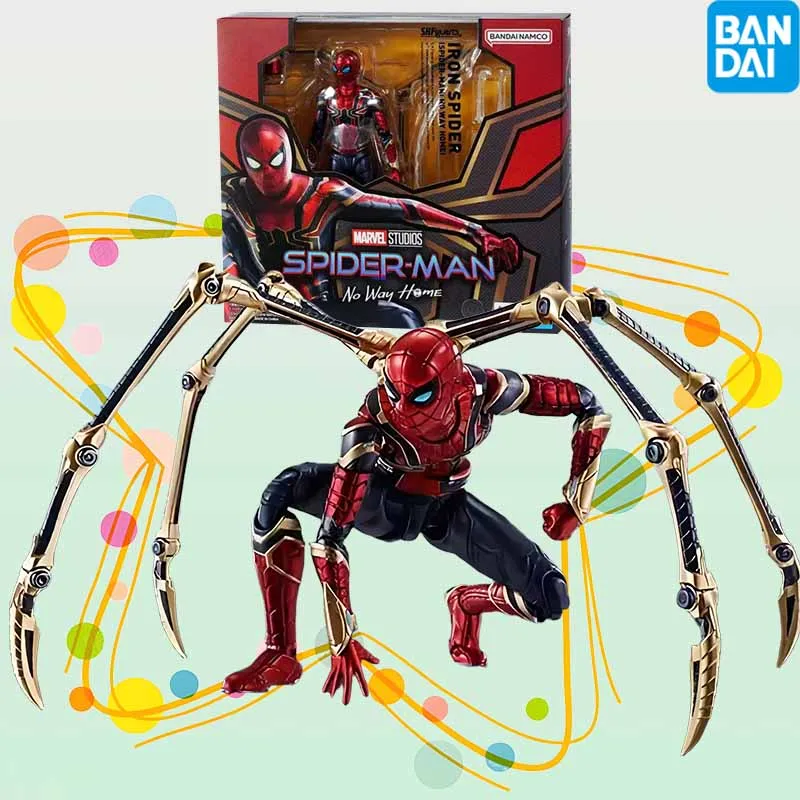 IN MAGAZZINO Bandai SHF con licenza ufficiale Spider-Man: No Way Home SPIDER-MAN Anime Action Figures Giocattoli per ragazzi/ragazze/regalo per bambini