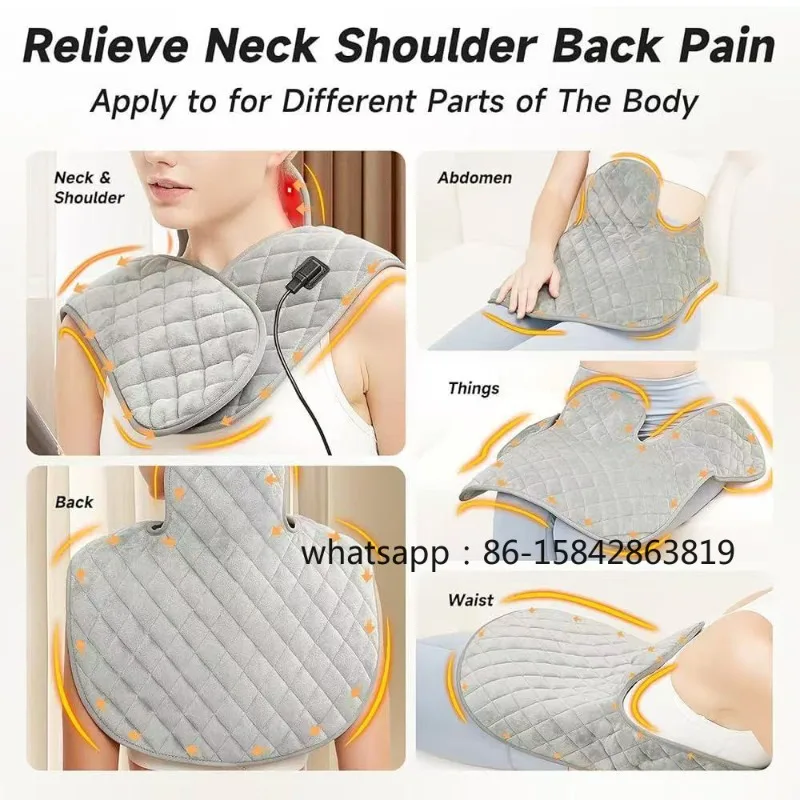 New Body Red Light Therapy Shoulder and Back Heating Pad Wearable Near Infrared Cape