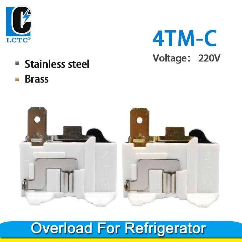 220V 110V 4TM-C Brass Refrigerator And Air Conditioner Overload Protector Relay Refrigerator Spare Parts