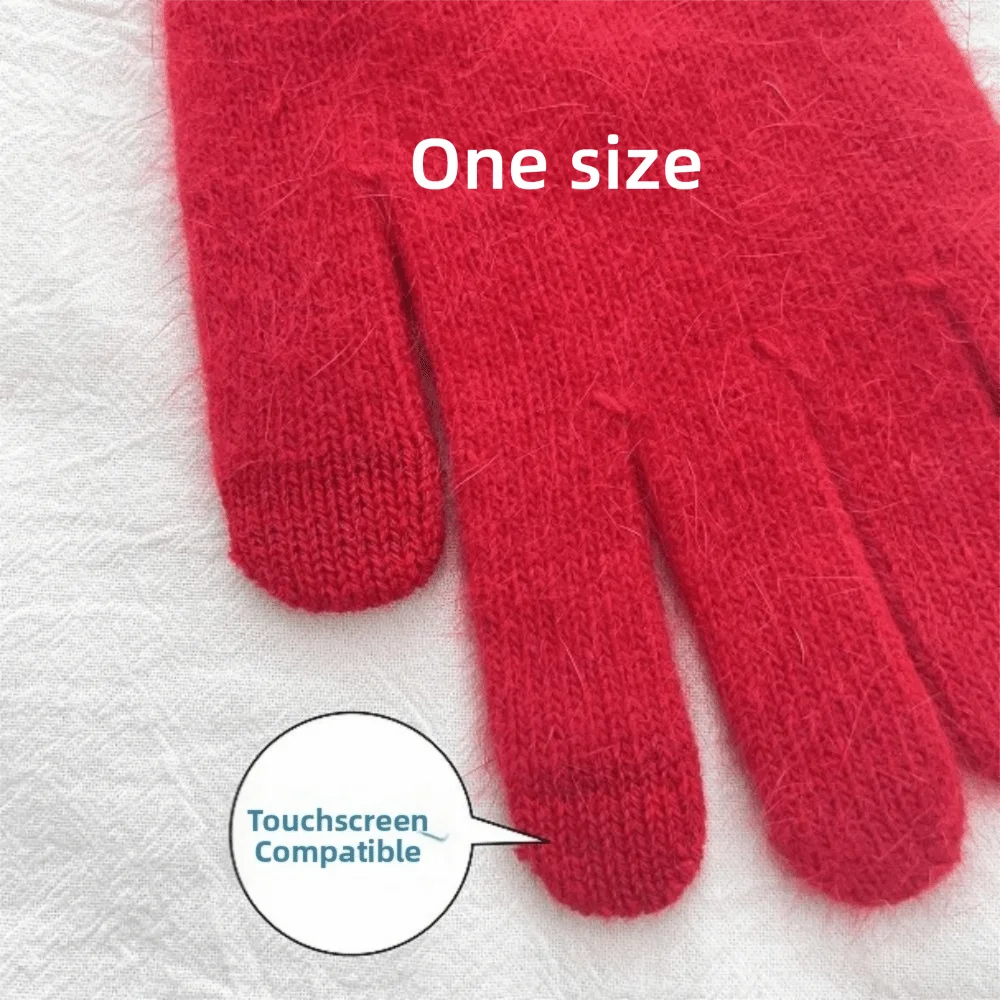 قفازات شتوية دافئة للنساء بأصابع كاملة، قفازات ركوب دافئة مرنة بألوان الحلوى، حماية من البرد المقاوم للرياح