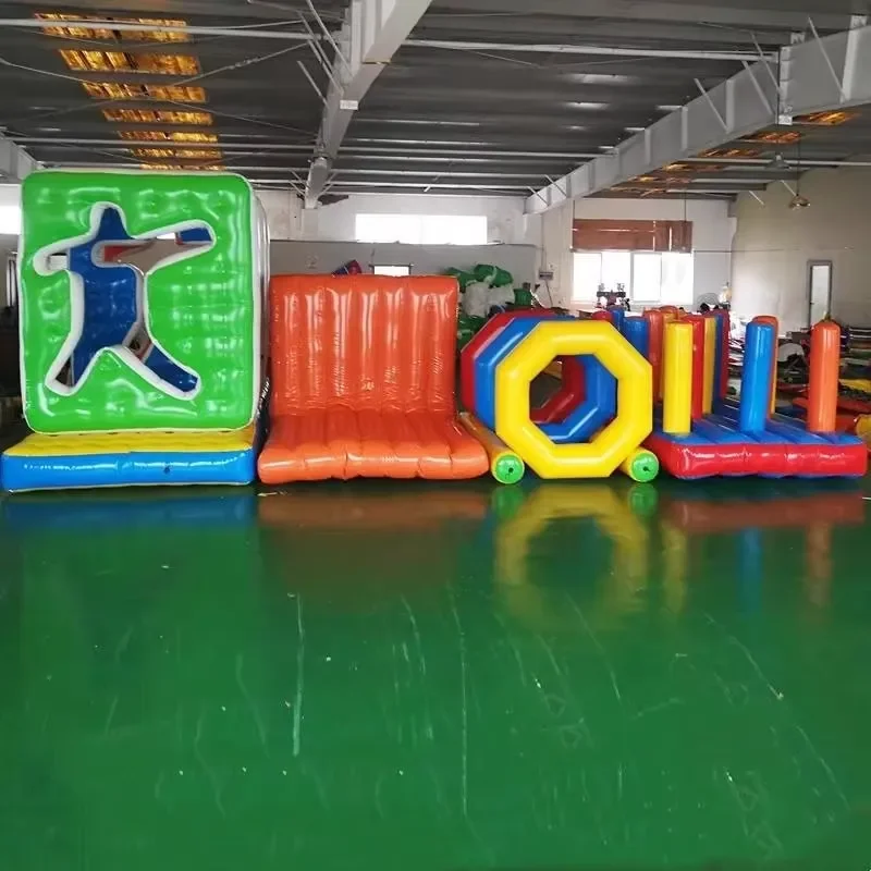 Outdoor Team Building Inflatable Obstacle Race Adult Commercial Game Wall