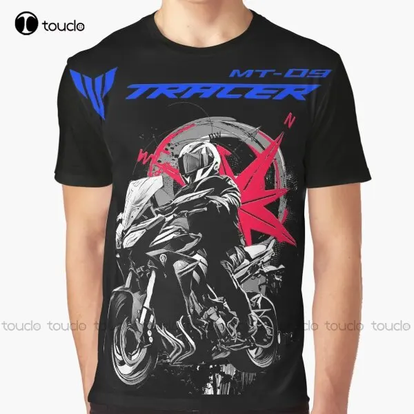 Moto, Motorbike Mt-09 Tracer Gt900 Fz10 Graphic T-Shirt Custom Aldult Teen Unisex Digital Printing Tee Shirts Custom Gift Xs-5Xl