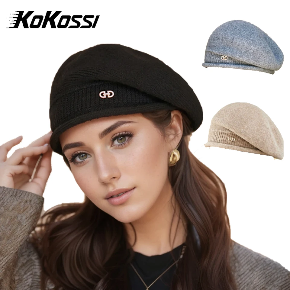 KoKossi 1Pcs Winter Fashion Wool Knitted Hatmiddle-aged Woman Elderly Woolen Hat Comfortable Warm Stacking Hat Children's Hat