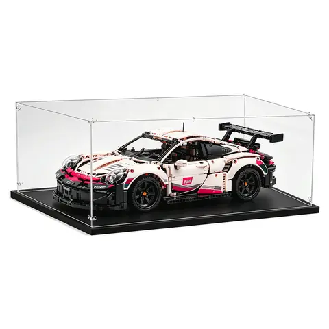 1:8 Acrylic Display Box Suitable for LEGO Car Models, Figurines, Cars, and Collectible Storage Display Cabinets