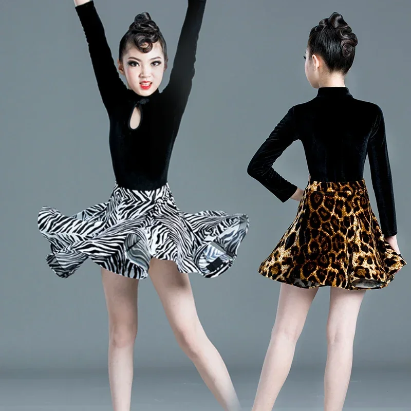 Vestido de baile latino para niñas, Salsa, Rumba, Samba, ropa de práctica de baile para niñas, examen de grado de competición latina de celebridades en línea