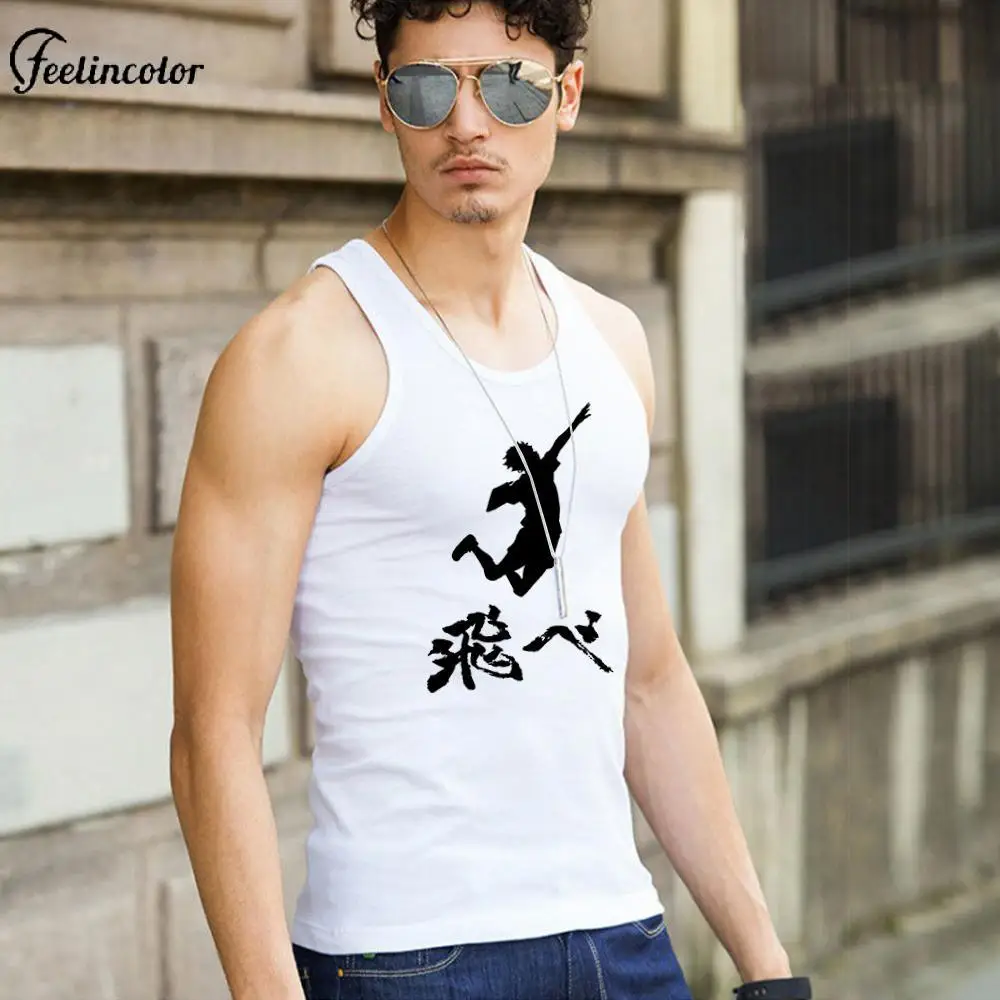 

Men's Japanese Anime Manga Graphic Tank Top O-Neck Sleeveless Vest Fashion White Tops Summer Casual Streetwear Harajuku Clothing