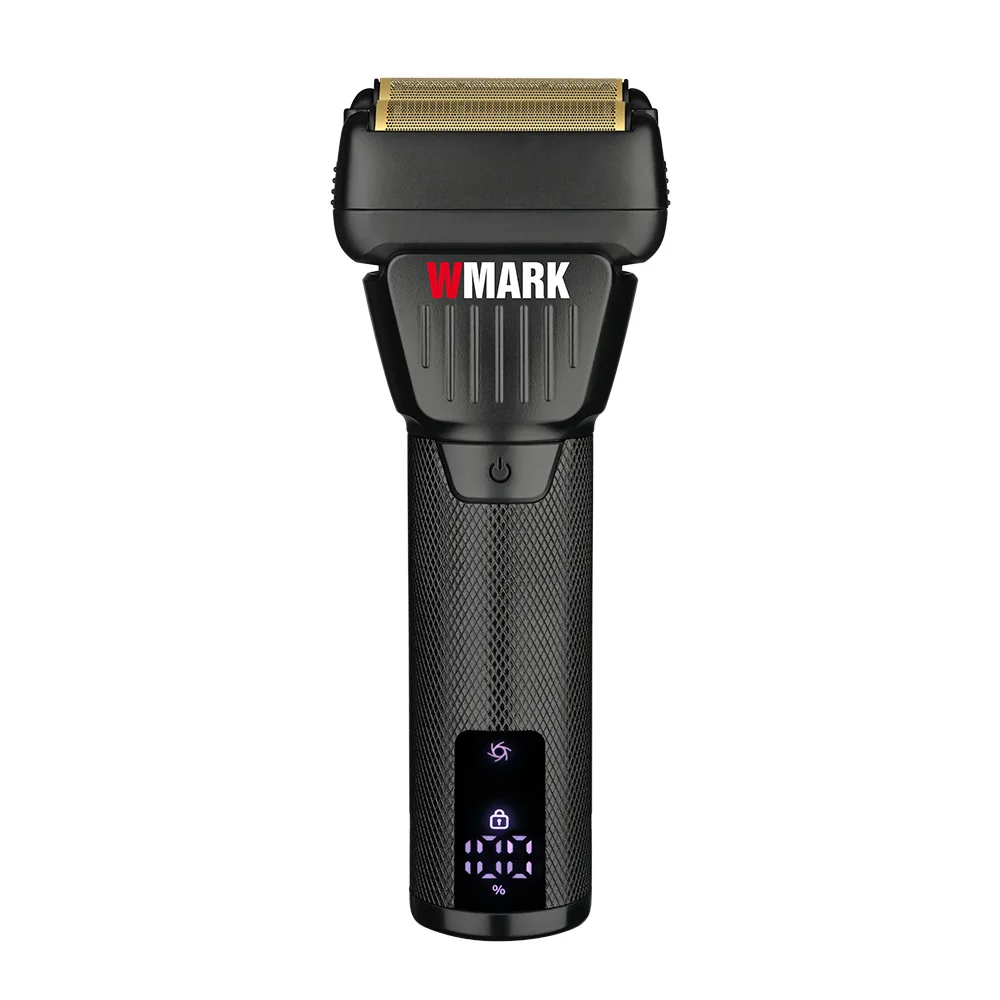 Electric Men's Shaver  New WMARK NG-7982 Stainless Steel Etched Titanium Plated Two Blade Mesh Razor High Speed Charging Shaver