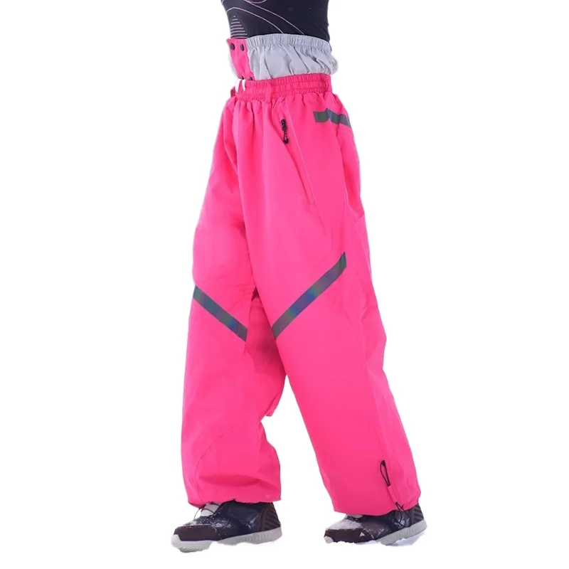 

Лыжные штаны, мужские и женские зимние штаны, уличное снаряжение, ветрозащитные и водонепроницаемые зимние одно- и двухбортные зимние штаны