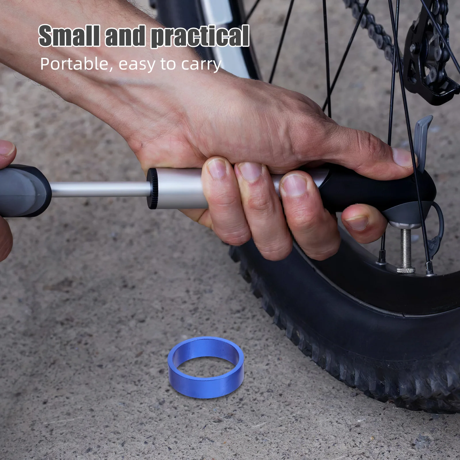 

15pcs Bicycle Headset Spacers 3/5/10Mm Aluminum Alloy Front Fork Spacer Kit For Road Mountain Bike Stem Adjustment Blue