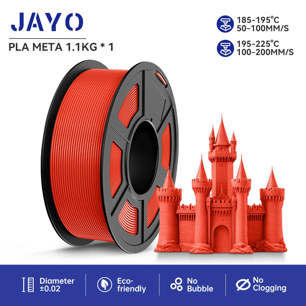 JAYO PLAMETA 3D-Drucker, mehrfarbiges Filament, 1 Rolle/1,1 kg, 1,75 mm, umweltfreundliches Material, 3D, schnelle Lieferung, Stift und Drucker, DIY-Geschenk