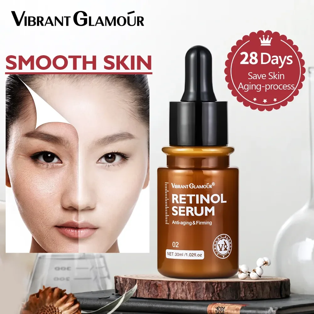 Lebendiger Glamour natürliches Retionl-Serum aufhellende Haut verblassen dunklen Fleck glatte feine Linien Vitamin E Gesichts behandlung