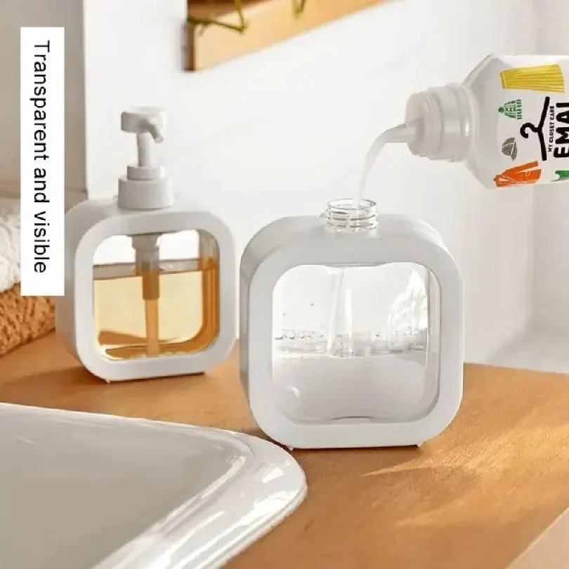 300/500ML 1PCS Large Capacity Transparent Soap Dispenser Bottle Liquid Soap Dispenser Shower Gel Laundry Liquid Storage Bottle