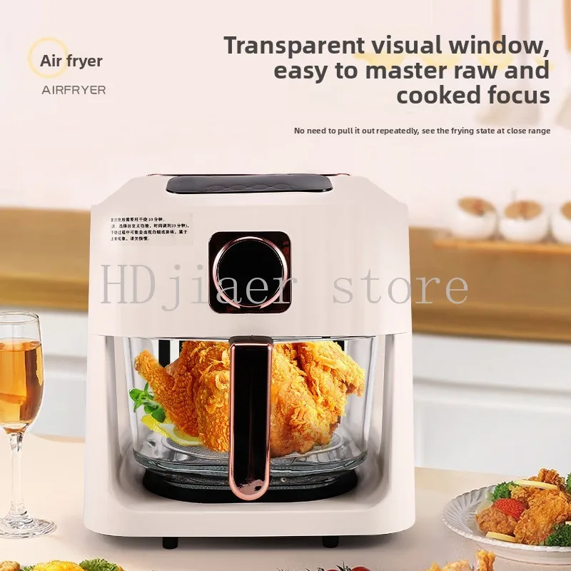 

Home multifunctional air fryer 6L glass fully automatic electric fryer with intelligent touch control