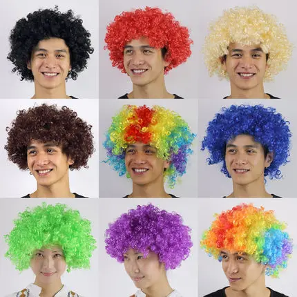 Afro Bob Wig Students Hair Chicken Comb Hair Chicken Hair Cosplay Dress Ball Little Apple Wig June 1 Children's Day Performance