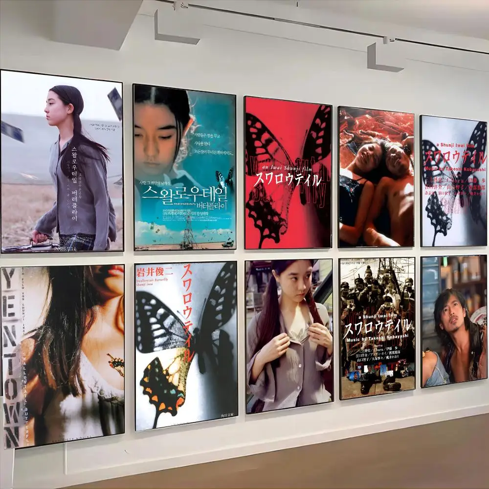 Swallowtail Butterfly Movie Vintage Drama Poster Self-adhesive Living Room Bedroom Party Bar Decor Moisture-proof Fade-resistant