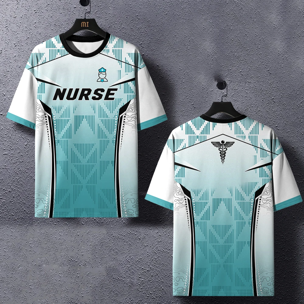 Fashion New models Interest Personalization Nurses Element Style Printing Pattern Unisex O-neck Short Sleeve Clothing T-Shirts