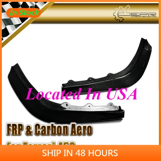 

For F458 Italia Glossy Carbon Fiber AP Style Front Lip Bumper Splitter Surround Protect Auto Trim Racing Body Kit Accessories