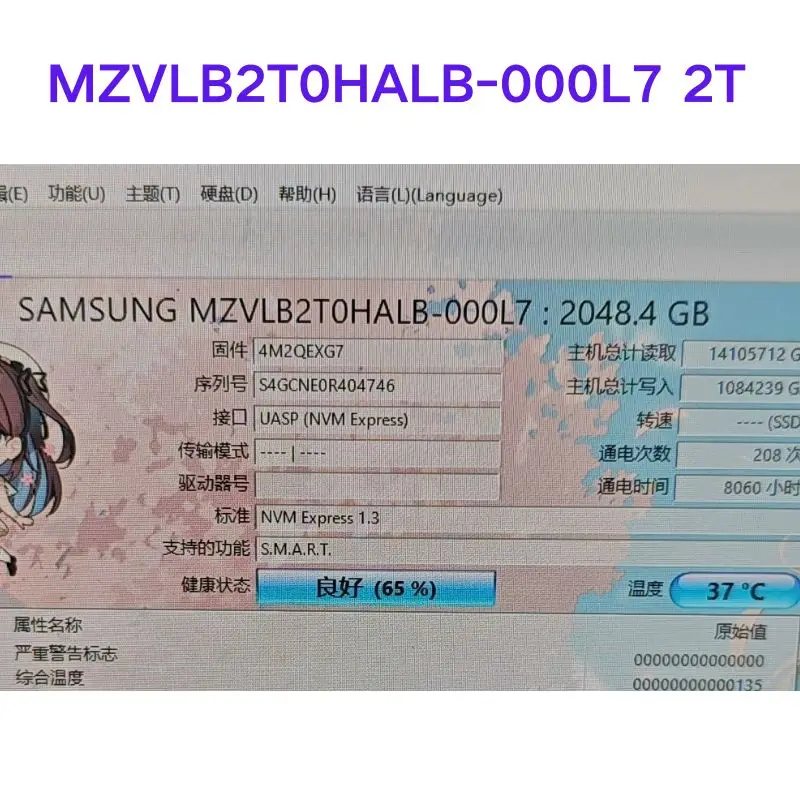 Gebrauchttest OK MZVLB2T0HALB-000L7 2T Solid State Drive