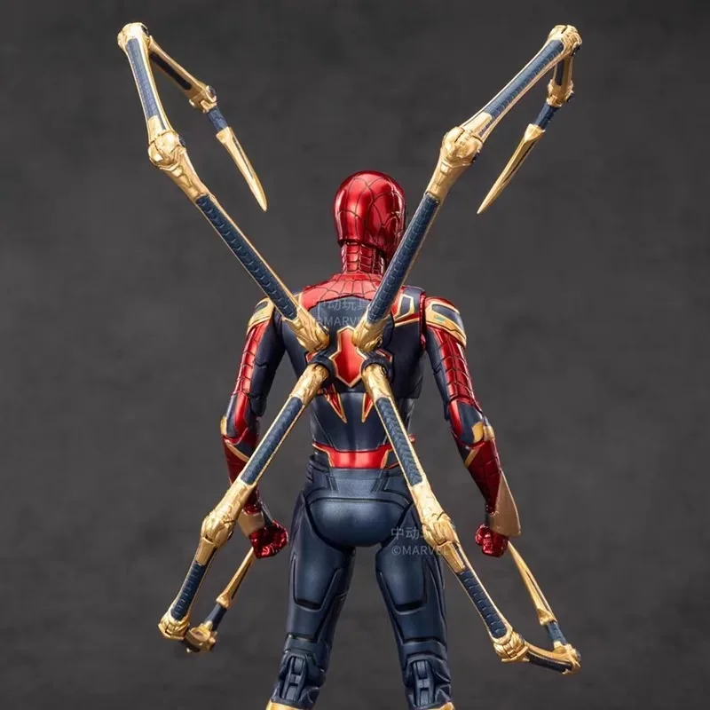 Originale Zd Ps4 Spider Man Anime Peter Parker Oro Nero Action Figure Statua Modello Desktop Ornamento Garage Kit Regali di compleanno