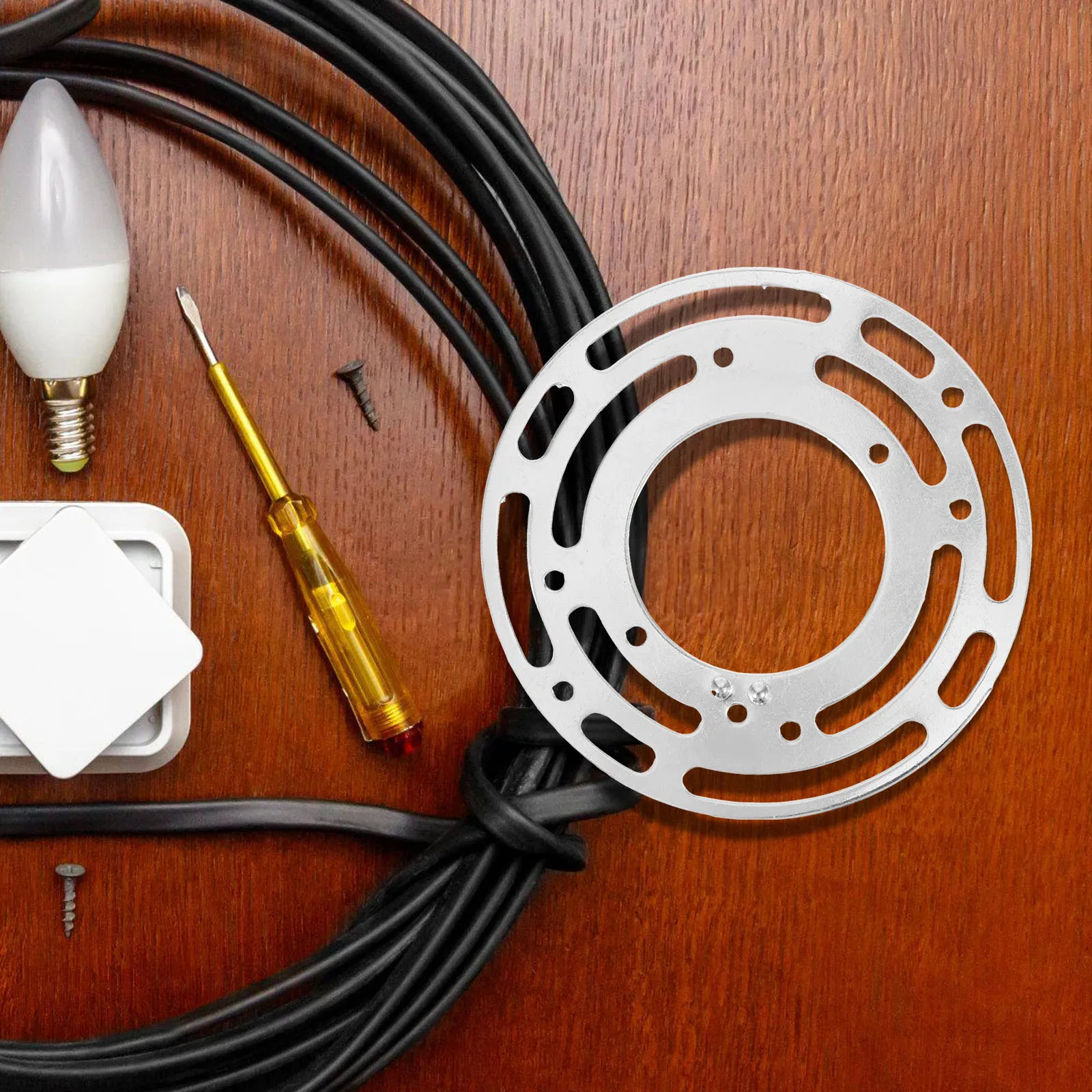 

2Set Ceiling Light Bracket Set Heavy Duty Metal Mounting Bracket for Chandelier Pendant Lights Fast Secure Setup Home Light