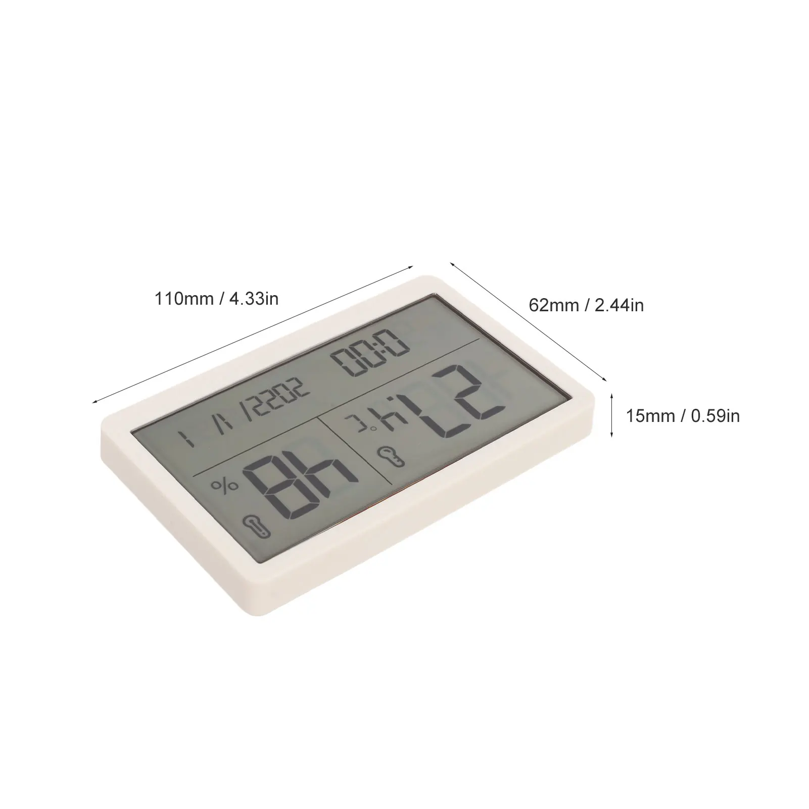 GM1371 Indoor Hygrometer Thermometer with Date Time Display for Home Laboratory Server Room Agriculture Monitoring