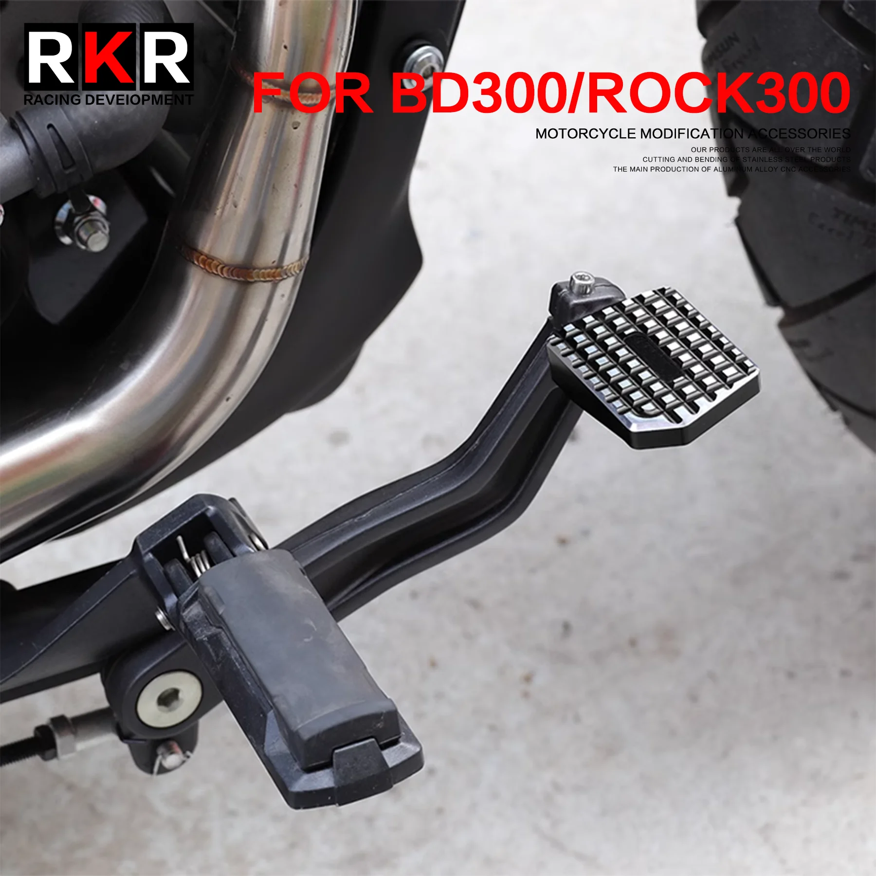 CNC Motorcycle Rear Foot Brake Pedal Enlarge Brake Peg Pad Extender for Keeway V Cruise125 BENDA BD300 ROCK 250 300 LFC700 BD450