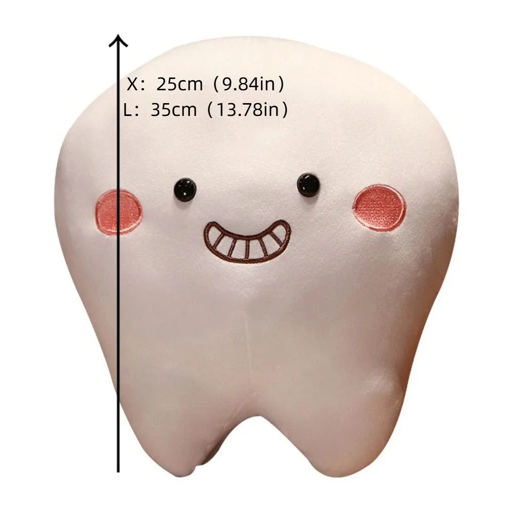 Almofada Criativa em Forma de Dente, Almofada Macia e Fofa para Crianças, Presente de Almofada de Dente em Design de Cartoon