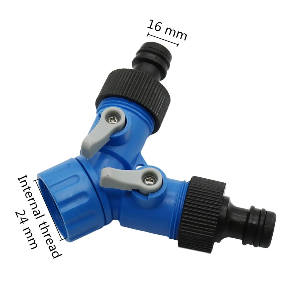 2pcs Female Thread Shunt Valve Y-Shaped Quick Connector Garden Irrigation Splitter Car Washing Controller Watering Supplies