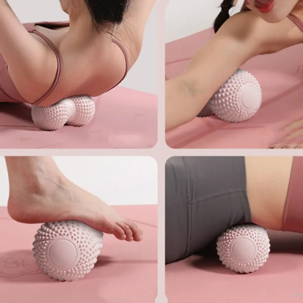 Massage Ball Double Massage Ball for Spine Neck Shoulder Back Leg Relief Portable Yoga Fascia Release Trigger Point Massage Tool
