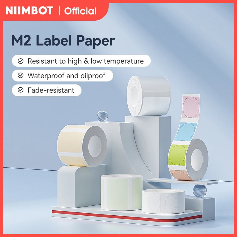 Papierowa etykieta NIIMBOT M2 Wodoodporna, odporna na zarysowania etykieta samoprzylepna Tag do przenośnej termotransferowej drukarki etykiet M2