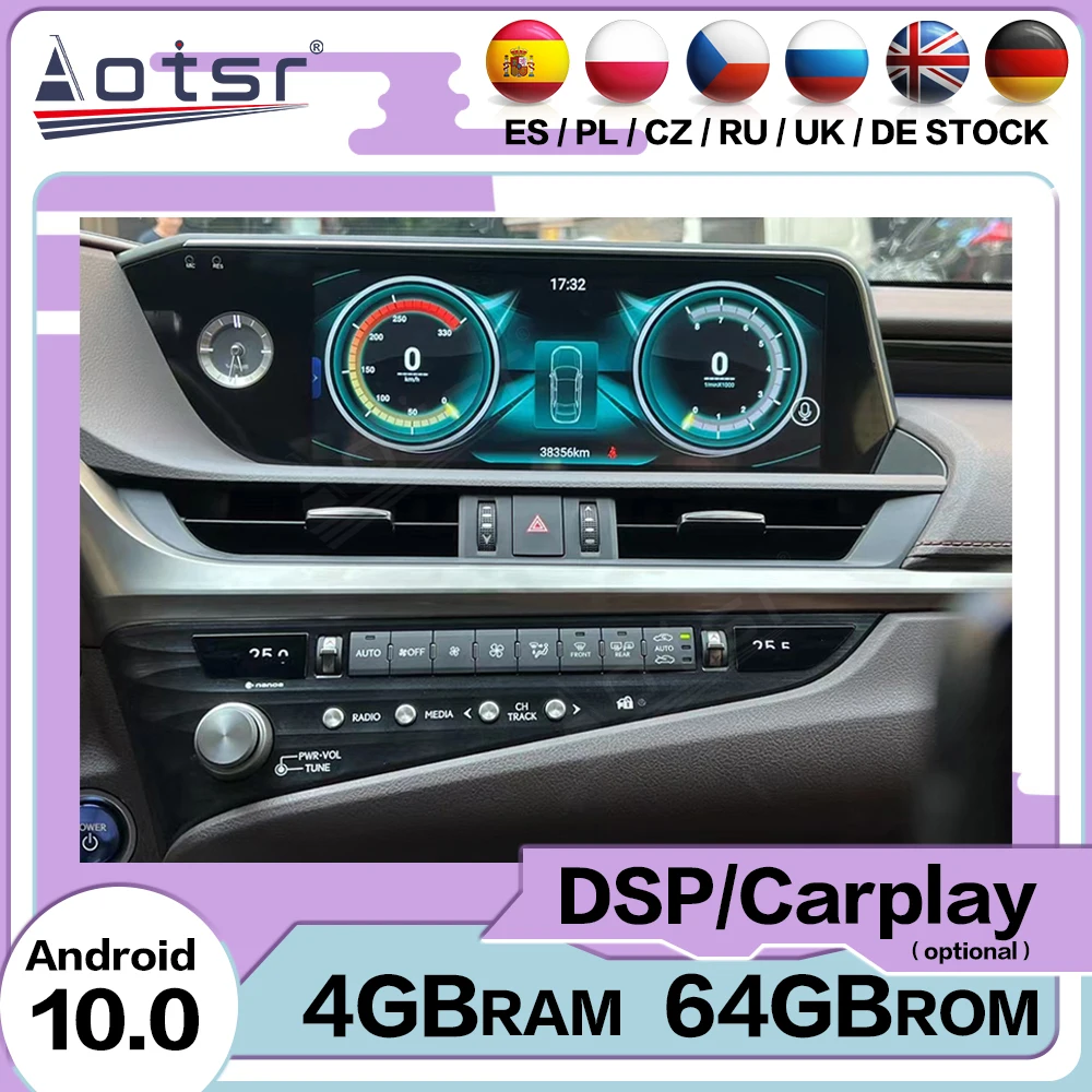 

Android 10 Stereo Receiver Radio Coche With Bluetooth For Lexus ES 2020 2021 2022 Carplay Automotive Multimedia GPS Navi Player