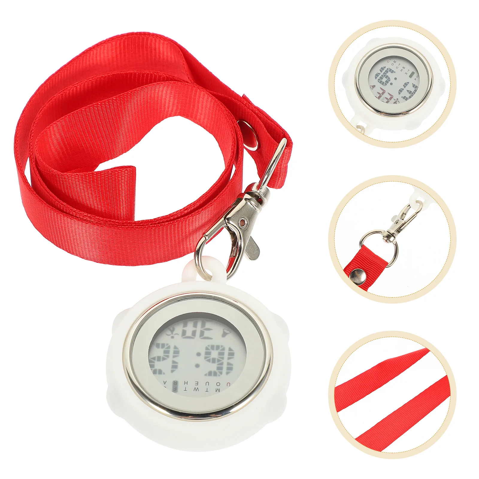 Cronometro elettronico digitale Orologio da tasca Orologio da infermiera leggero Portachiavi Fibbia in vetro Regalo con cronometraggio di precisione sul petto