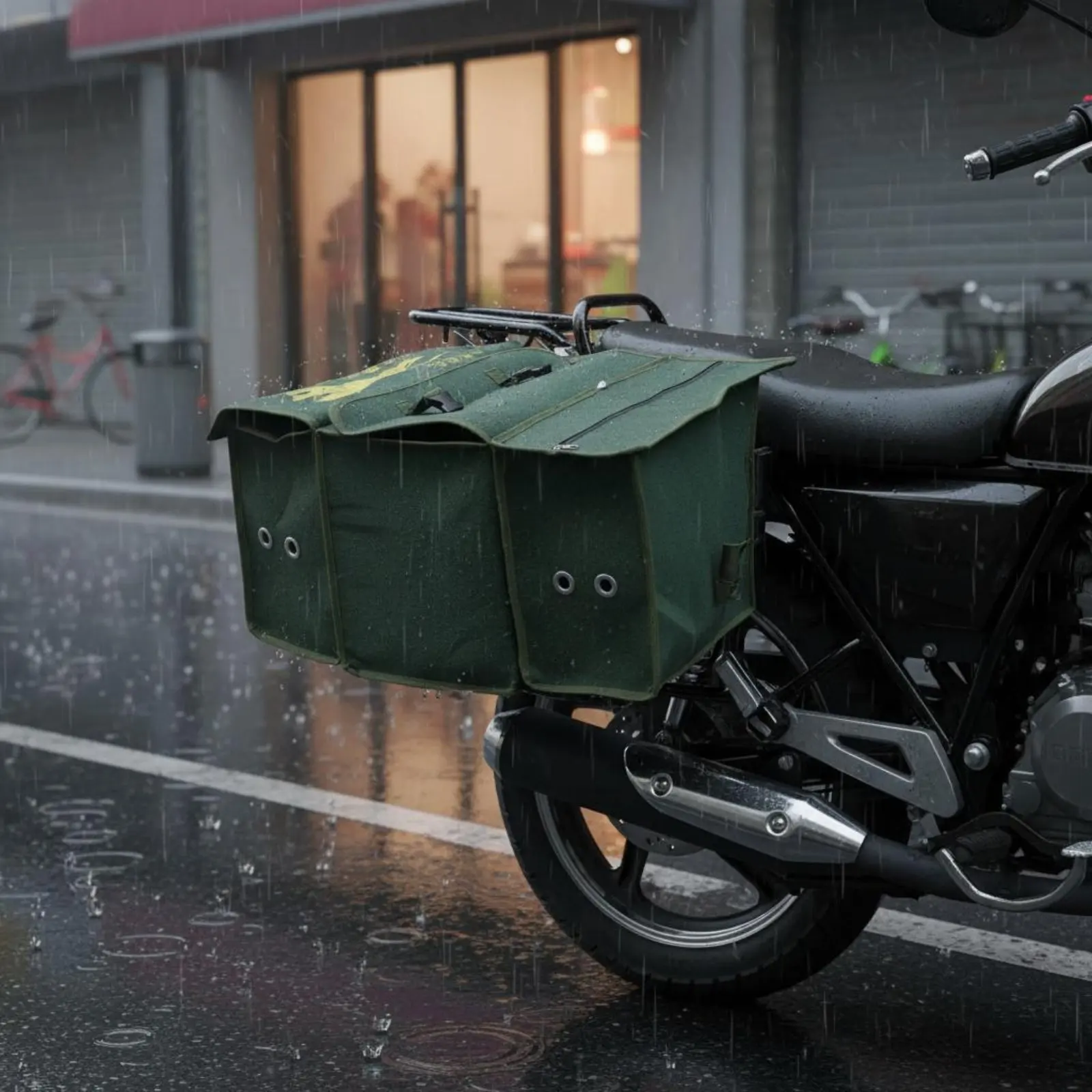 

Motorcycle Saddlebags Wear-Resistant Motorcycle Side Bags Throw over Saddle Bag Easy Installation Vehicle Storage for Couriers