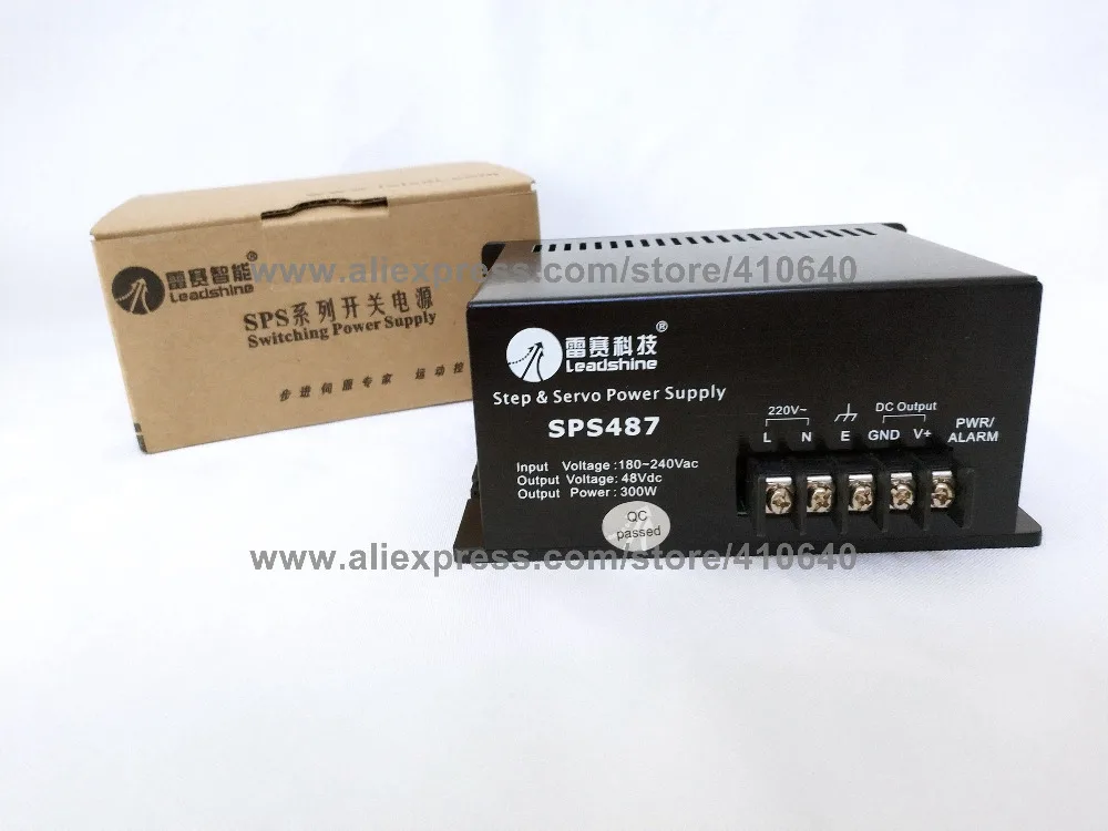 Fuente de alimentación con interruptor sin regulamiento Leadshine SPS487 ultracompacta 48 V CC/7 A con entrada de 180-250 VAC
