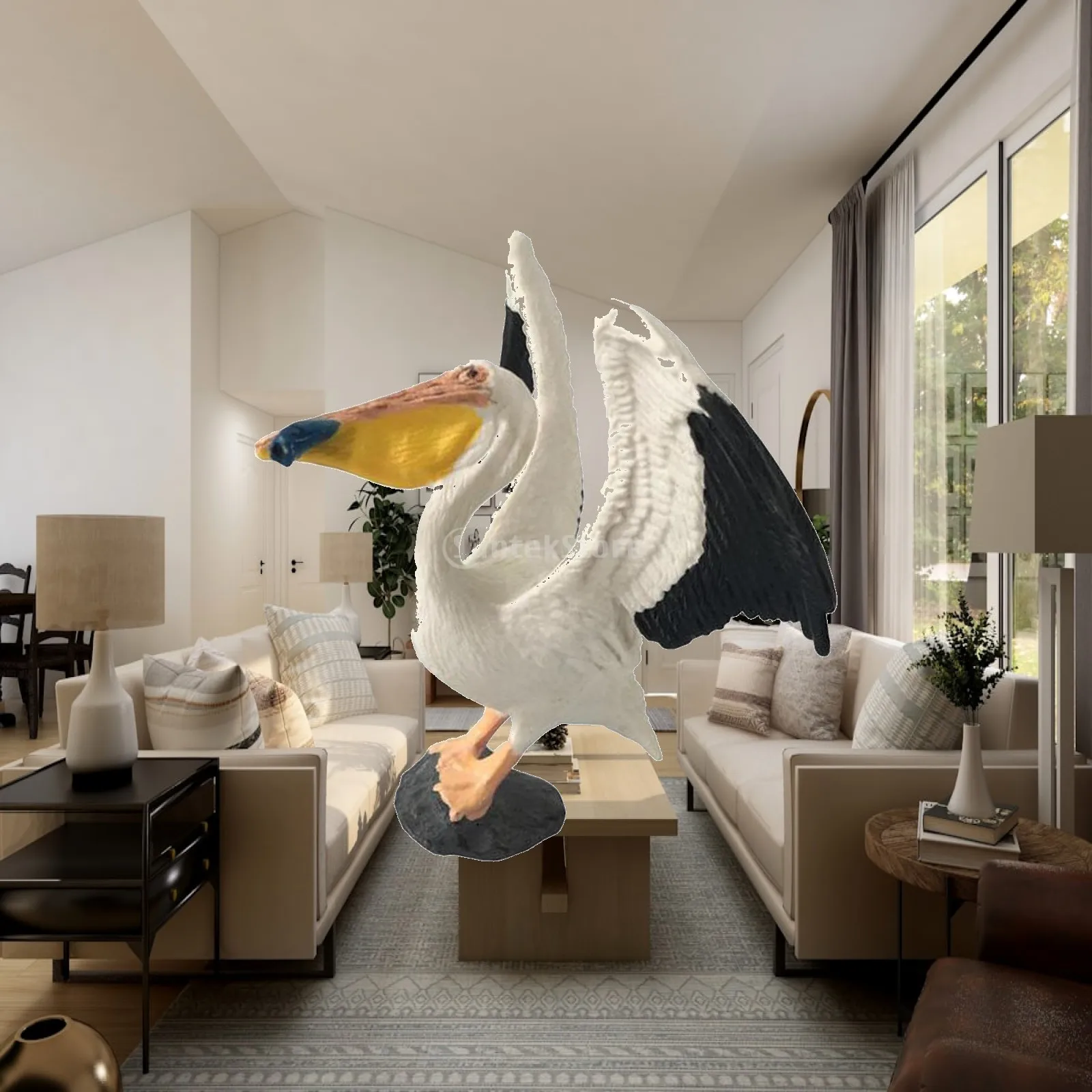 Animal Models Figure PVC Miniature Birds Figurines Decoration for Living Room Home Decor
