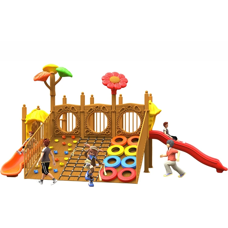 Kids Play Center Modular Rabbit Climbing Play Set Slide Amusement  Equipment Outdoor Playground for Park
