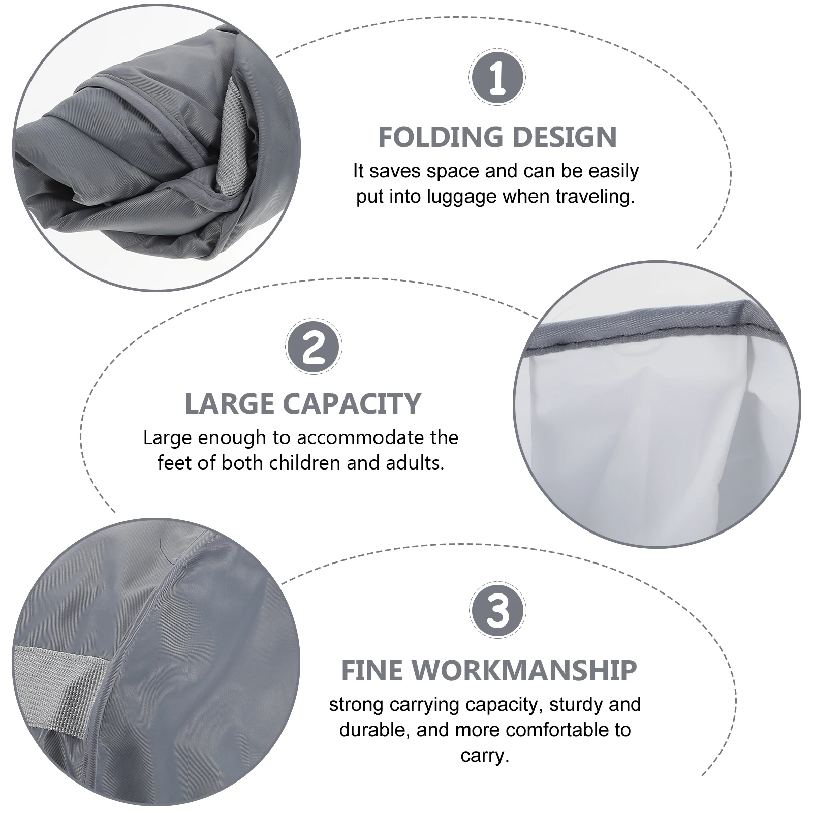 

1pc Foot Soaking Basin Large Capacity Portable Folding Bath Bag Multifunctional Travel Spa Footbath Camping Storage Heat