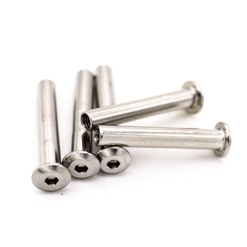 M3 M4 M5 M6 M8 M10 304 Stainless Steel Large Flat Hex Hexagon Socket Head Furniture Rivet Connector Insert Joint Sleeve Cap Nut