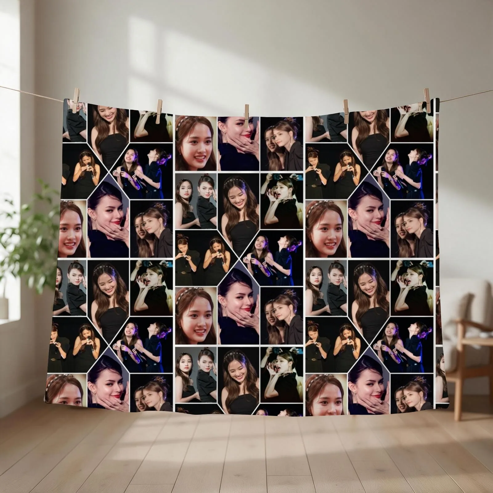 Haunting in black Throw Blanket